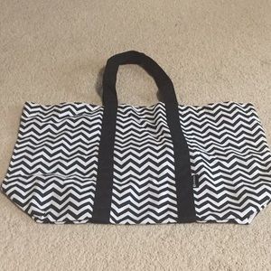 Chevron canvas tote